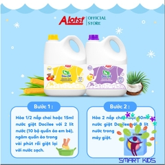 Nước Giặt Xả Quần áo Em Bé Sơ Sinh Docilee Organic 1 Lít Mẫu Mới