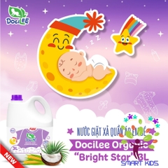 Nước Giặt Xả Quần áo Em Bé Sơ Sinh Docilee Organic 1 Lít Mẫu Mới