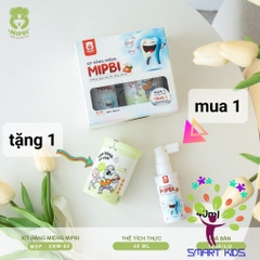 Xịt chống sâu răng Mipbi cho bé từ 1 tuổi giúp làm sạch và bảo vệ men răng, ngăn ngừa mảng bám ố vàng, viêm lợi, hà mủn