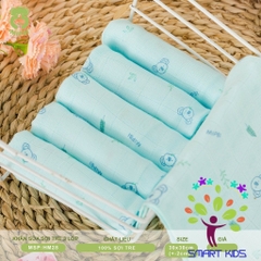 Khăn Sữa Mipbi 100% Sợi Tre Khăn Sữa Cho Bé Hộp 6 Khăn Kích Thước 30x30cm