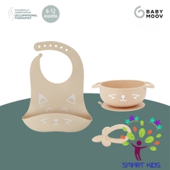 Set Ăn Dặm 3 Món Silicone Kit FIRST’ISY Dog/Fox Babymoov