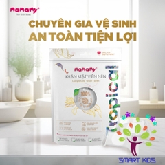Khăn mặt viên nén Mamamy Tropical 100% sợi tự nhiên & rayon