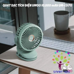 Quạt Kẹp Tích điện Mini Umoo 10.000mAh UM-13170