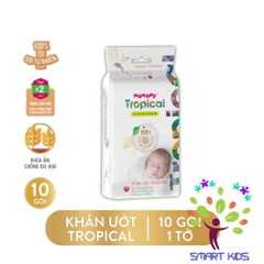 Lốc 10 gói khăn ướt Mamamy Tropical 1 tờ tinh dầu cúc vạn thọ/không mùi