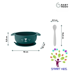 Set Ăn Dặm 2 Món Silicone (Bát & Thìa) Kit Taste ISY Dog/Fox Babymoov