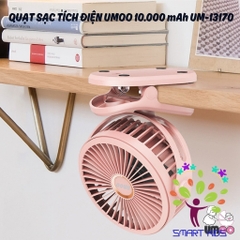Quạt Kẹp Tích điện Mini Umoo 10.000mAh UM-13170