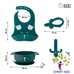 Set Ăn Dặm 3 Món Silicone Kit FIRST’ISY Dog/Fox Babymoov