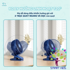 Quạt kẹp tích điện CHIBÉ K12 dành cho bé