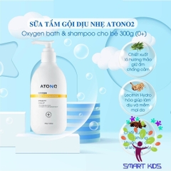 Sữa Tắm Gội 2-in-1 Oxygen ATONO2 Dịu Nhẹ Cho Bé Từ 0m+