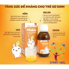 Multivitamin Pibakiz Hỗ Trợ Tăng Đề Kháng Cho Bé, Giúp Bé Ăn Ngon Miệng, Tiêu Hóa Tốt - Chai 120ml