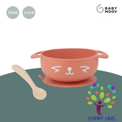 Set Ăn Dặm 2 Món Silicone (Bát & Thìa) Kit Taste ISY Dog/Fox Babymoov