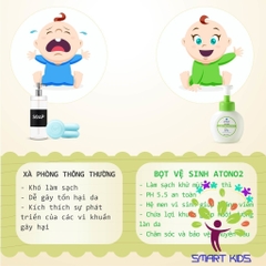 Bọt Rửa Mông Vệ Sinh Vùng Kín Oxygen Bubble Hip Cleanser ATONO2 Cho Bé Từ 3m+ 300ML