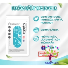 Túi 5 Khăn Ướt Thảo Dược Dr.Papie dành cho bé