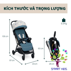 Xe đẩy gấp gọn Chicco Glee dành cho bé từ sơ sinh đến 22kg