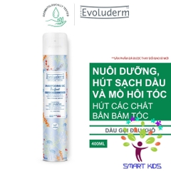 Dầu gội khô Evoluderm không xả lại với nước hương thơm quyến rũ