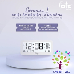 Nhiệt ẩm kế điện tử đa năng trong nhà kiêm đồng hồ báo thức cho bé fatz baby Senmax 1 FB8826WS