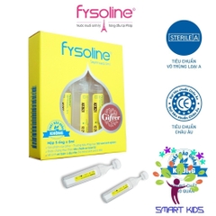 Nước Muối Sinh Lý Fysoline Hỗ Trợ Kháng Khuẩn, Viêm Mũi, Sổ Mũi Màu Vàng- Hộp 5 Ống X 5ml