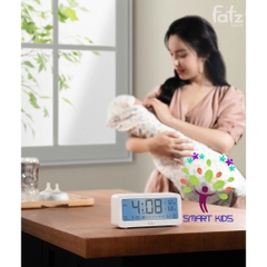 Nhiệt ẩm kế điện tử đa năng trong nhà kiêm đồng hồ báo thức cho bé fatz baby Senmax 1 FB8826WS
