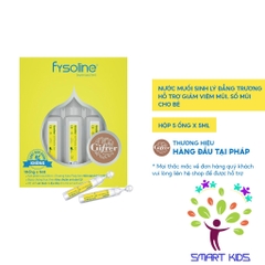 Nước Muối Sinh Lý Fysoline Hỗ Trợ Kháng Khuẩn, Viêm Mũi, Sổ Mũi Màu Vàng- Hộp 5 Ống X 5ml