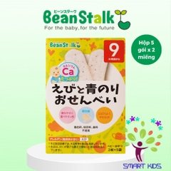 Bánh Gạo Ăn Dặm Tôm Và Tảo Xanh Beanstalk Cho Trẻ Từ 9 Tháng Tuổi (Hộp 5 gói x 2 miếng) Date 19/1/2025