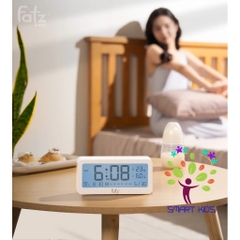 Nhiệt ẩm kế điện tử đa năng trong nhà kiêm đồng hồ báo thức cho bé fatz baby Senmax 1 FB8826WS