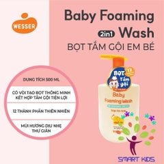 Bọt Tắm Gội Em Bé Wesser 500ml