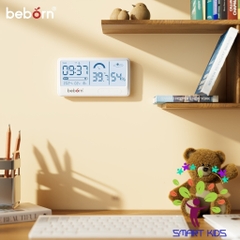 Nhiệt ẩm Kế điện Tử đa Năng Trong Nhà Kiêm đồng Hồ Báo Thức Cho Bé Beborn Sensi 1 DTO1HJ