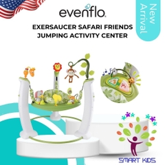 Bàn Chơi đa Năng Evenflo ExerSaucer Safari Friends Jumping Activity Center Cho Bé 6 Tháng đến 11kg