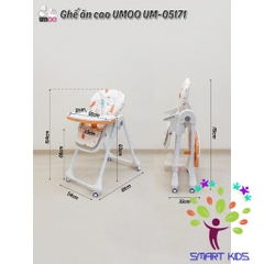 Ghế Ăn Dặm Cao Cấp Umoo Dành Cho Bé 3 Nấc Ngả 7 Nấc Cao UM-0598 UM-05171