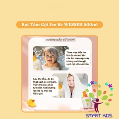 Bọt Tắm Gội Em Bé Wesser 500ml