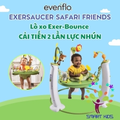 Bàn Chơi đa Năng Evenflo ExerSaucer Safari Friends Jumping Activity Center Cho Bé 6 Tháng đến 11kg