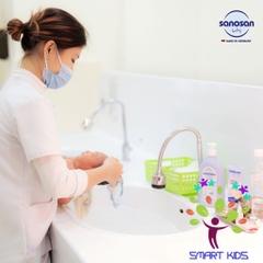 Sữa Tắm Gội Sanosan Baby Với Protein Sữa Thủy Phân 0M+ 50ml Chai Du Lịch