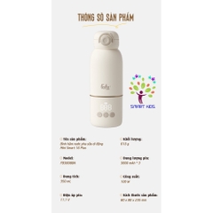 Bình đun Và Hâm Nước Pha Sữa Di động Fatz Baby Mini Smart 16 Plus FB3808BN