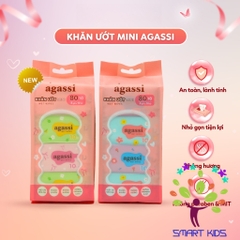 Khăn ướt Mini Agassi Lốc 8 Gói (80 Tờ)