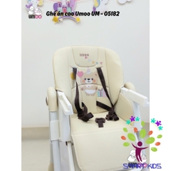 Ghế Ăn Dặm Chân Cao Umoo UM-05182 Có Bánh - 4 Nấc Ngả - 4 Nấc Cao