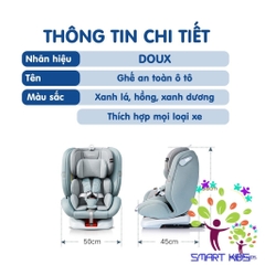 Ghế Ngồi Ô Tô Trẻ Em Doux Dx-1131 DX-1336 Quay 360 Độ Isofix
