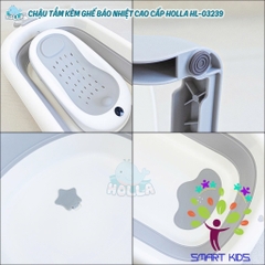 Chậu Tắm Kèm Ghế Báo Nhiệt Cao Cáp Holla HL-03239