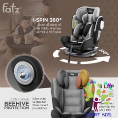 GHẾ NGỒI Ô TÔ AN TOÀN CHO BÉ FATZ BABY PROTECT 1 XOAY 360 ĐỘ CÓ ISOFIX VÀ TOP TETHER 916