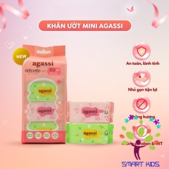 Khăn ướt Mini Agassi Lốc 8 Gói (80 Tờ)