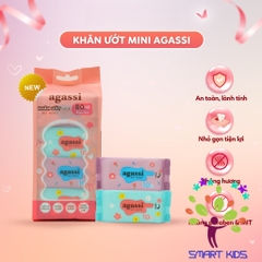 Khăn ướt Mini Agassi Lốc 8 Gói (80 Tờ)