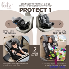 GHẾ NGỒI Ô TÔ AN TOÀN CHO BÉ FATZ BABY PROTECT 1 XOAY 360 ĐỘ CÓ ISOFIX VÀ TOP TETHER 916