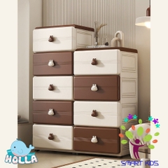 Tủ đựng quần áo Thỏ Holla 4 - 5 tầng có bánh xe