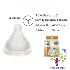 Bình sữa RICHELL Hanaemi chống sặc chất liệu nhựa PPSU và Thủy tinh