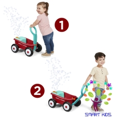 Xe đồ chơi thả bong bóng Radio Flyer Bubble Buddy Walker Wagon