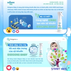 Xịt kháng khuẩn Dizigone Baby 300ml - Vệ sinh tay chân, đồ chơi, đồ dùng; phòng bệnh & bảo vệ bé