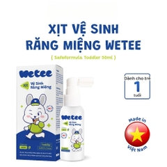 Xịt Vệ Sinh Răng Miệng Wetee Safeformula Cho Bé - Vị Ngọt, Nuốt Được Dành Cho Bé Từ 6 Tháng Tuổi