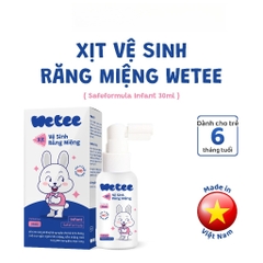 Xịt Vệ Sinh Răng Miệng Wetee Safeformula Cho Bé - Vị Ngọt, Nuốt Được Dành Cho Bé Từ 6 Tháng Tuổi