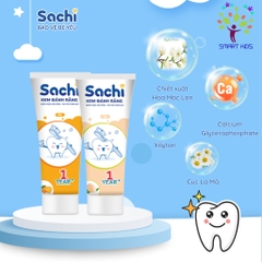 Kem đánh Răng Sachi Dạng Tuýp Giúp Làm Sạch, Ngừa Sâu Răng, Khử Mùi Hôi Miệng, An Toàn Cho Bé 60g