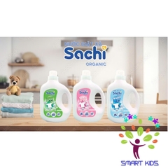 Nước Giặt Xả Sachi Organic Hương Thơm Dịu Nhẹ, Làm Sạch Vết Bẩn, Làm Mềm Và Giữ Bền Màu Vải An Toàn Cho Trẻ Nhỏ