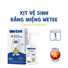 Xịt Vệ Sinh Răng Miệng Wetee Safeformula Cho Bé - Vị Ngọt, Nuốt Được Dành Cho Bé Từ 6 Tháng Tuổi